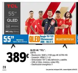 E.Leclerc TCL Qled 4k oferta