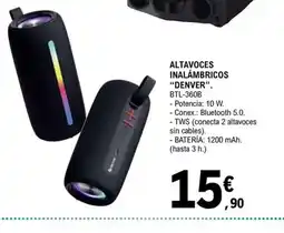 E.Leclerc DENVER Altavoces inalámbricos oferta