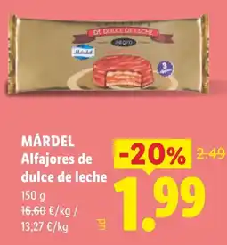 Lidl MÁRDEL Alfajores de dulce de leche oferta