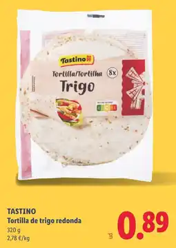 Lidl TASTINO Tortilla de trigo redonda oferta