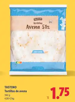 Lidl TASTINO Tortillas de avena oferta
