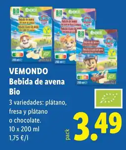 Lidl VEMONDO Bebida de avena Bio oferta