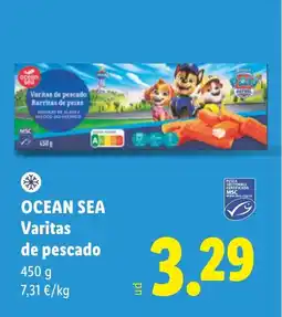 Lidl OCEAN SEA Varitas de pescado oferta