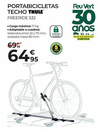 Feu Vert Portabicicletas thule oferta