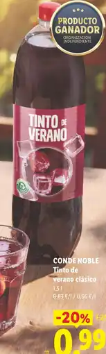 Lidl CONDE NOBLE Tinto de verano clásico oferta
