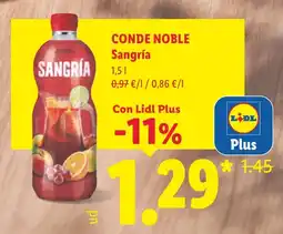 Lidl CONDE NOBLE Sangría oferta