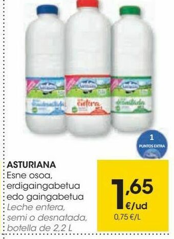 Eroski Leche entera, semi o desnatada asturiana oferta