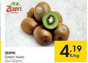 Eroski Zespri kiwi green oferta