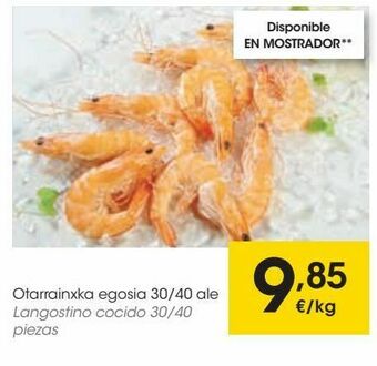 Eroski Langostino cocido 30/40 piezas oferta