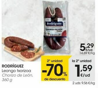 Eroski Rodríguez chorizo de león, 360 g oferta