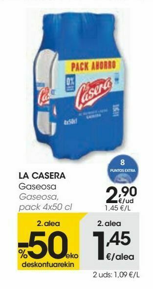 Eroski La casera gaseosa oferta