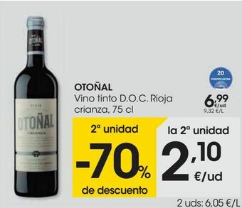 Eroski Otoñal vino tinto d.o.c rioja crianza oferta