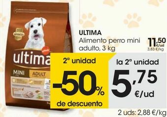 Eroski Ultima alimento perro mini adulto oferta