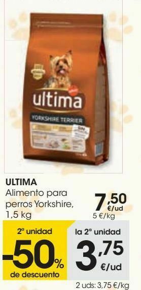 Eroski Ultima alimento para perros yorkshire oferta