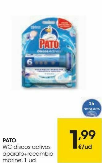 Eroski Pato wc discos activos aparato+recambio marine oferta
