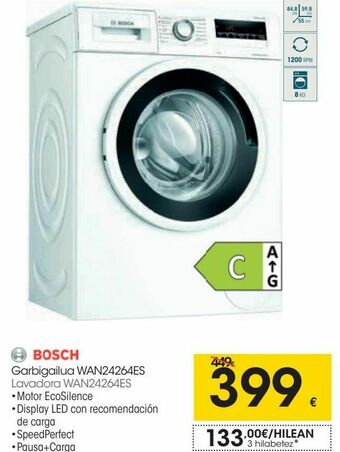 Eroski Bosch lavadora wan24264es oferta