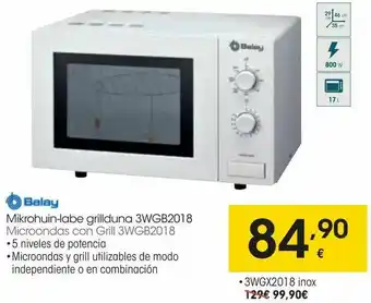 Eroski Balay microondas con grill 3wgb2018 oferta