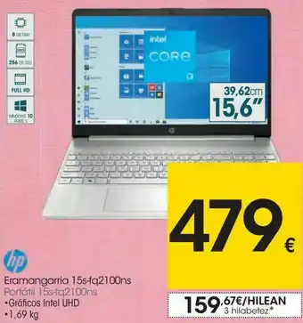 Eroski Hp portátil 15s-fq2100ns oferta