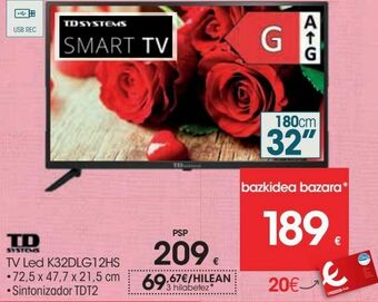 Eroski Td systems tv led k32dlg12hs oferta