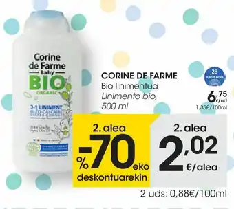 Eroski Corine de farme linimento bio, 500 ml oferta