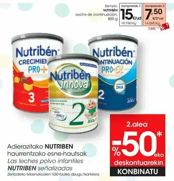 Eroski Nutribén leche de continuación, 800 g oferta