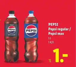 Lidl PEPSI Pepsi regular / Pepsi max oferta