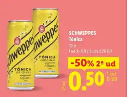 Lidl SCHWEPPES Tónica oferta