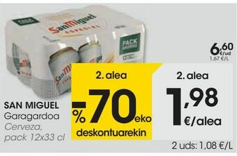Eroski Cerveza san miguel oferta