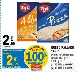 E.Leclerc Tgt - queso rallado oferta