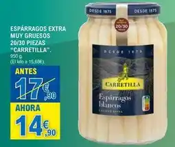 E.Leclerc Carretilla - esparragos extra muy gruesos 20/30 piezas oferta