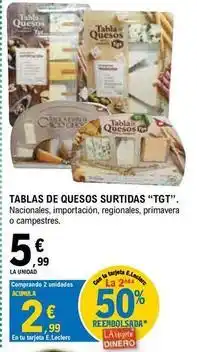 E.Leclerc Tgt - tablas de quesos surtidas oferta
