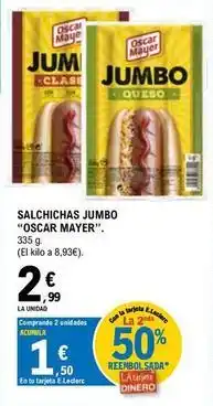E.Leclerc Oscar mayer - salchichas jumbo oferta