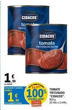 E.Leclerc Cidacos - tomate triturado oferta