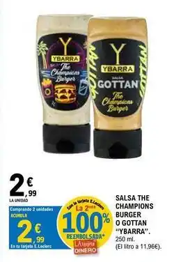 E.Leclerc Ybarra - salsa the champions burger o gottan oferta
