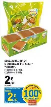 E.Leclerc Codan - sobaos 0%, o sprenas 0%, codan oferta