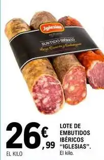E.Leclerc Iglesias - lote de embutidos ibericos oferta