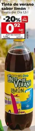 Dia Fiesta del dia - tinto de verano sabor limon oferta