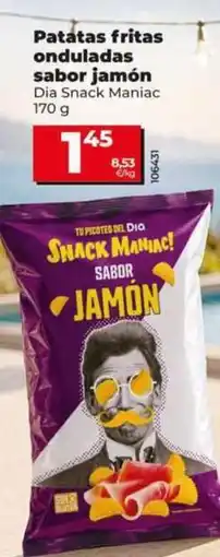 Dia Dia snack maniac - patatas fritas onduladas sabor jamon oferta
