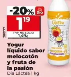 Dia Dia lactea - yogur líquido sabor melocotón y fruta de la pasión oferta