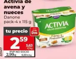 Dia Danone - activia de avena y nueces oferta
