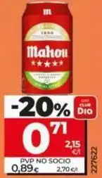 Dia Mahou - cerveza sin gluten oferta