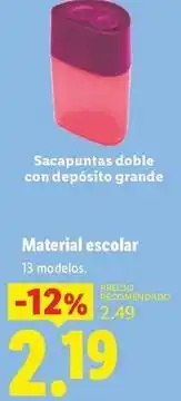 Lidl Sacapuntas doble con deposito grande oferta