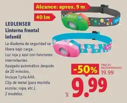 Lidl Ledlenser - linterna frontal infantil oferta