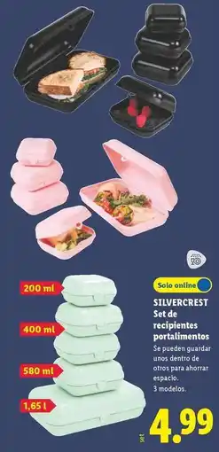 Lidl Silvercrest - set de recipiente portalimentos oferta