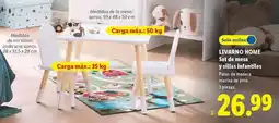 Lidl Livarno home - set de mesa y sillas enfantiles oferta