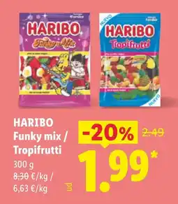 Lidl HARIBO Funky mix Tropifrutti oferta