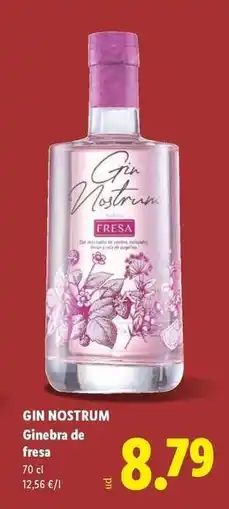 Lidl Gin nostrum - ginebra de fresa oferta