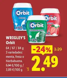 Lidl WRIGLEY'S Orbit oferta