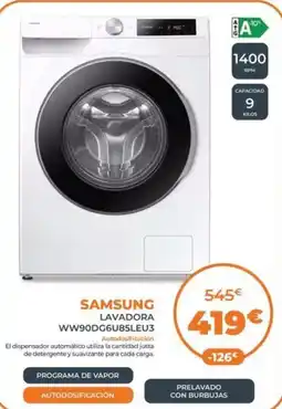 Pascual Martí SAMSUNG Lavadora ww90dg6u85leu3 oferta