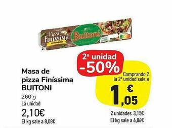 Carrefour Market 2a Unidad -50% Masa De Pizza Finíssima Buitoni oferta